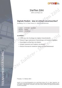 Praxis Der Zuhörer - OpenHPI digital health